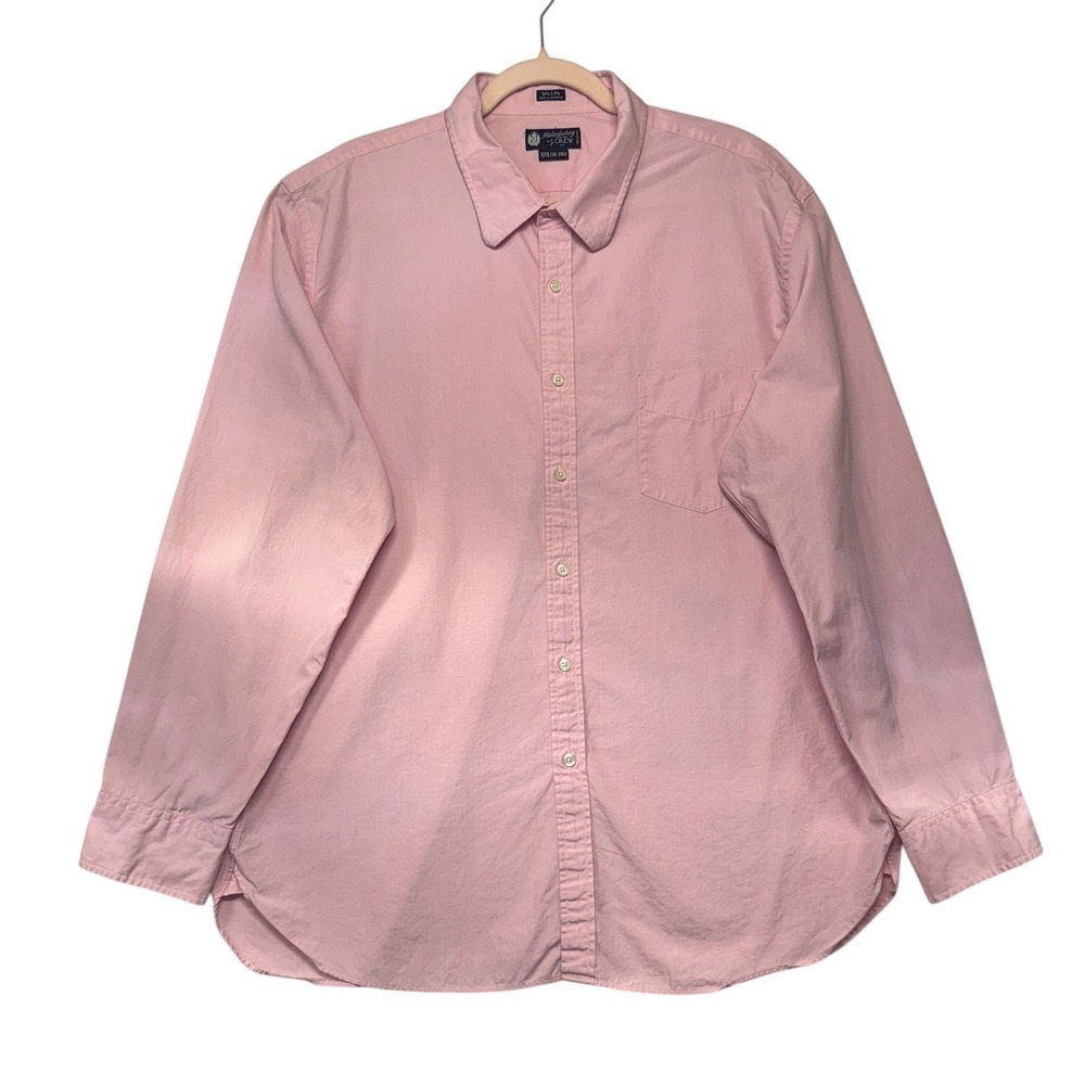 Haberdashery by J.Crew Mens XXL Pink 80s 2-Ply Cotton Button Down Shirt LS